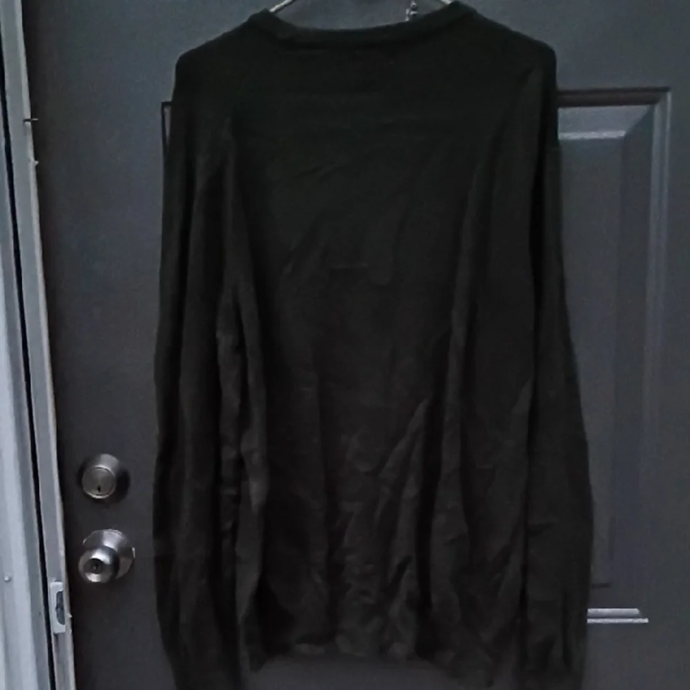 Izod Olive Crewneck Sweater with White Stripes